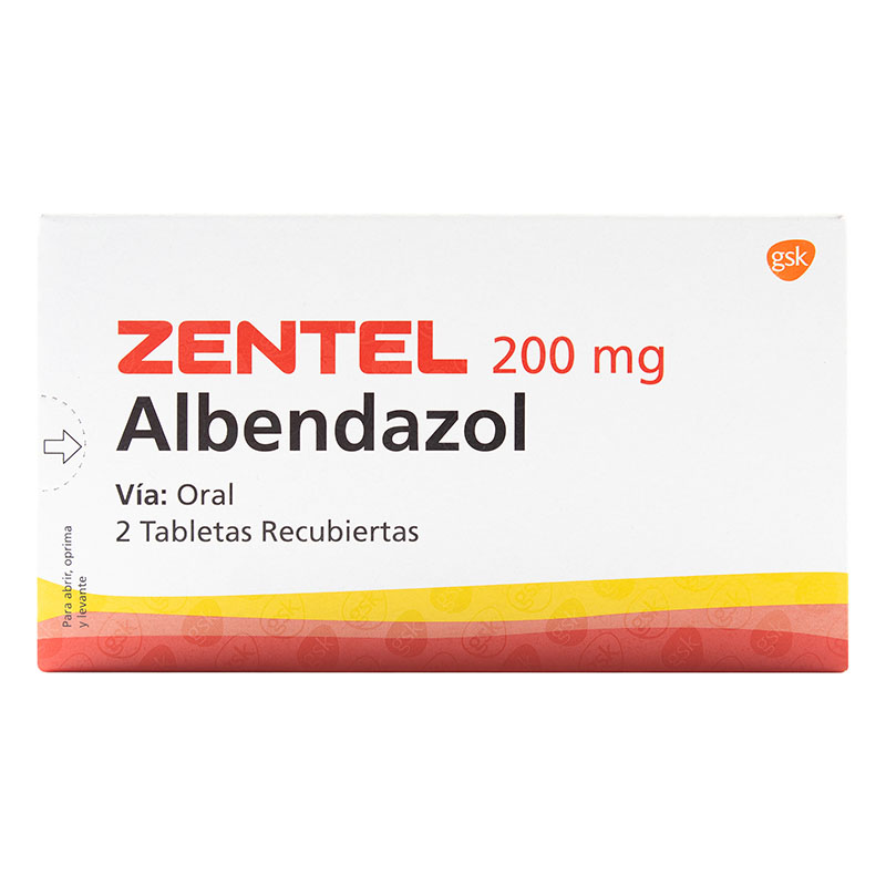 ZENTEL - Tab. caja x 100 - 200 mg (venta x 2)