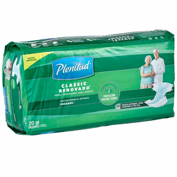 [PLENITUD CLASICO] PLENITUD CLASICO - Panal desechable para adulto talla M - cadera: 70 - 110 cm paquete x 20 unidades