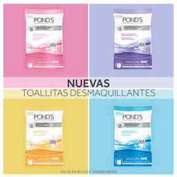 PONDS - Toallas desmaquillantes WITH COLD CREAM TECHNOLOGY x 28 facial