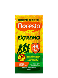 [REPELENTE FLORESTA EXTREMO] REPELENTE FLORESTA EXTREMO - Crema - NO GRASO EXTRA DURACION con ALOE VERA caja x 20 sachets - 10 mL