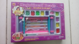 [SET CUENTAS] SET CUENTAS - Set de cuentas para ninas en variedad de colores y modelos CON TEJEDORA caja MEDIANA