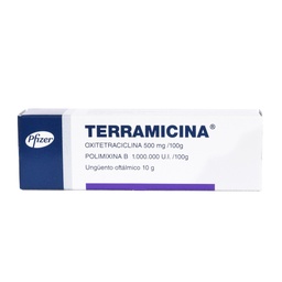 [TERRAMICINA] TERRAMICINA - Unguento oftalmico x 10 g - 0.5 g / 100 g + 1 000,000 U / 100 g