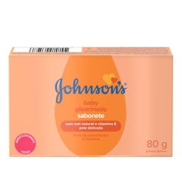 [JOHNSONS BABY] JOHNSONS BABY - Jabon GLICERINADO para bebes SABONETE con miel natural y vitamina E - Piel delicada x 80 g