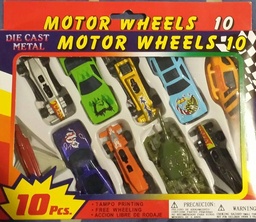 [SET CARRITOS] SET CARRITOS - Set de carritos de CARRERA Y AVIONES - MOTOR WHEELS caja x 10