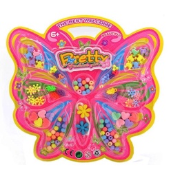 [SET CUENTAS] SET CUENTAS - Set de cuentas para ninas JEWELRY BEADS - BLISTER MARIPOSA