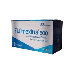 [FLUIMEXINA 600] FLUIMEXINA 600 - Polvo para solucion oral caja x 30 sobres x 3 g - 600 mg