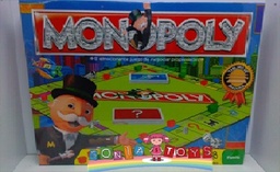 [MONOPOLY] MONOPOLY - Monopolio letra plateada TABLERO DE MADERA GRANDE