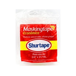 [CINTA MASKINGTAPE] CINTA MASKINGTAPE - Cinta maskingtape Economica SHURTAPE 3/4&quot; x 15 yardas