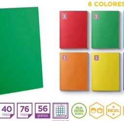 CUADERNO A5 - Cuaderno A5 SURCO engrapado - colores enteros