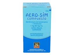 [AERO - SIM] AERO - SIM - Suspension oral gotas - SABOR ANIS - x 15 mL - 80 mg