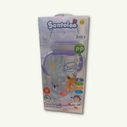 [SANTOLEE] SANTOLEE - Biberon de alimentacion decorado con asas - CON TETINA ANTICOLICA - 3+ - 14 oz / 420 mL (copiar)