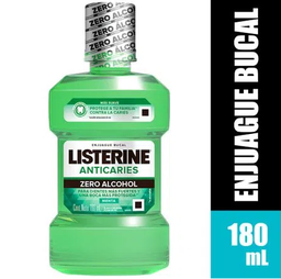 [LISTERINE ANTICARIES / ZERO ALCOHOL] LISTERINE ANTICARIES / ZERO ALCOHOL - Enjuague Bucal ANTICARIES / ZERO ALCOHOL - MENTA x 180 mL