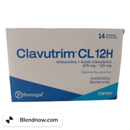 [CLAVUTRIM CL 12H] AMOXELIN - Tabletas recubiertas caja x 14 - 875 mg + 125 mg (copiar)