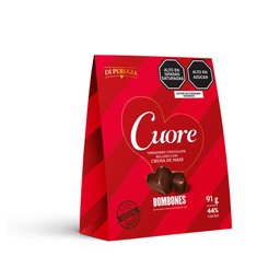 [CUORE] CUORE - Caja de bombones de chocolate rellenos con crema de mani caja x 91 gr
