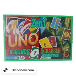 [UNO &amp; FRIENDS SCRABBLE CARTAS] DAMA LUDO - Juego didactico 2 en 1 (copiar)