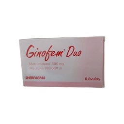 [GINOFEM DUO] GINOFEM - Ovulos caja x 6 - 500 mg + 100 mg + 0.25 mg (copiar)