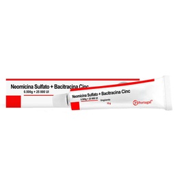 [NEOMICINA SULFATO + BACITRACINA CINC] NEOMICINA SULFATO + BACITRACINA CINC - Unguento x 15 g - 0.500 g + 25 000 UI