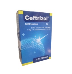 [CEFTRIZOL] CEFTRIZOL - Polvo para solucion inyectable - 1 vial + 1 ampolla solvente x 3.5 mL via I.M. - 1 g