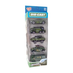 [SET CARRITOS] SET CARRITOS - Set de carritos MILITAR - DIE CAST caja x 5