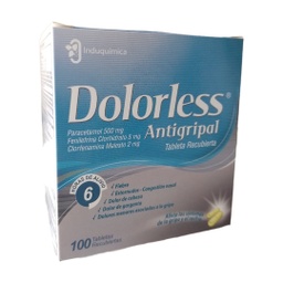 [DOLORLESS ANTIGRIPAL] DOLORLESS ANTIGRIPAL - Tabletas recubiertas caja x 100 - 500 mg + 5 mg + 2 mg