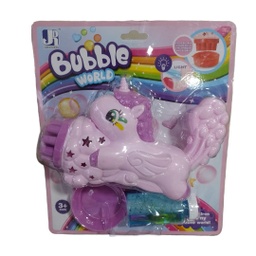 [PONY BURBUJAS] PONY BURBUJAS - Pistola para burbujas BUBBLE WORLD en blister
