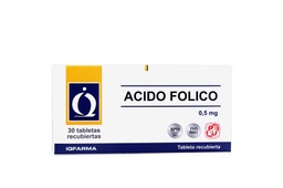 [ACIDO FOLICO IQFARMA] ACIDO FOLICO IQFARMA - Tab. Recu. caja x 30  - 0.5 mg