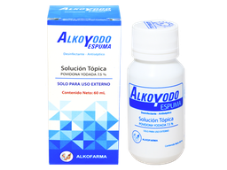 [ALKOYODO ESPUMA] ALKOYODO ESPUMA - Sol. Topica Uso Externo x 60 mL