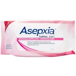 [ASEPXIA TOALLITAS 2 EN 1] ASEPXIA TOALLITAS 2 EN 1 - Toallitas 2 en 1 LIMPIADORAS + ANTI - IMPERFECCIONES x 10