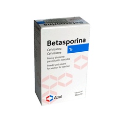 [BETASPORINA] BETASPORINA - Amp. polv + disol. sol. inyectable via I.M. - 1 g