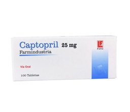 [CAPTOPRIL FARMI] CAPTOPRIL FARMINDUSTRIA - Tabletas caja x 100  - 25 mg
