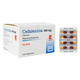 [CEFALEXINA FARMI] CEFALEXINA FARMINDUSTRIA - Capsulas caja x 100 - 500 mg