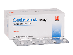 [CETIRIZINA FARMI] CETIRIZINA FARMINDUSTRIA - Tabletas recubiertas caja x 100 - 10 mg