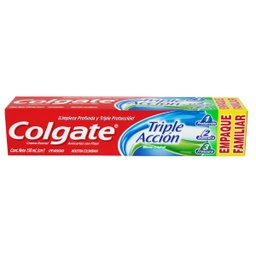 [COLGATE TRIPLE ACCION] COLGATE TRIPLE ACCION - Crema dental Anticaries con fluor - EMPAQUE FAMILIAR - 150 mL