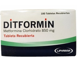 [DITFORMIN] DITFORMIN - Tabs. Rec. caja x 100 - 850 mg