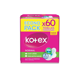 [ECONO PACK KOTEX] ECONO PACK KOTEX - Toallas femeninas KOTEX - NORMAL x 60 unidades