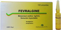 [FEVRALGINE] FEVRALGINE - Sol. Inyec. Amp. via I.M. caja x 10 - 1 g / 2 mL