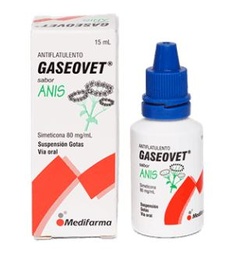 [GASEOVET ANIS] GASEOVET - Suspension via oral gotas x 15 mL - SABOR ANIS - 80 mg / mL