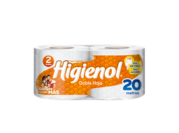 [HIGIENOL] HIGIENOL - Papel higienico DOBLE HOJA - 20 metros x 2 ROLLOS