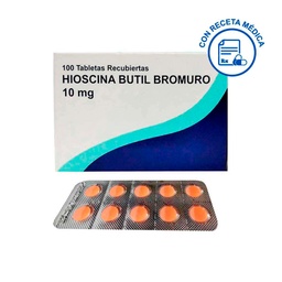 [HIOSCINA BUTIL BROMURO] HIOSCINA BUTIL BROMURO - Tabletas recubiertas caja x 100  - 10 mg