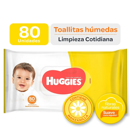 [HUGGIES LIMPIEZA COTIDIANA] HUGGIES LIMPIEZA COTIDIANA - Toallitas humedas CONTIENE MANZANILLA x 80