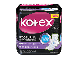 [KOTEX] KOTEX - Toallas femeninas KOTEX - NOCTURNA - EXTRA PROTECCION x 8 unidades