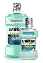 LISTERINE COOL MINT / ZERO ALCOHOL - Enjuague Bucal COOL MINT / ZERO ALCOHOL - MENTA SUAVE x 180 mL