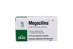 [MEGACILINA] MEGACILINA - Polvo para suspension inyectable - 1 vial con sustancia seca + 1 ampolla con disolvente via I.M. - 1000 000 U.I.