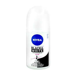 [NIVEA BLACK &amp; WHITE] NIVEA BLACK &amp; WHITE - Roll on antitranspirante INVISIBLE CLEAR 48 HRS x 50 mL