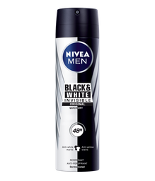 [NIVEA MEN] NIVEA MEN - Aerosol antitranspirante INVISIBLE FOR BLACK &amp; WHITE ANTIBACTERIAL x 91 g / 150 mL