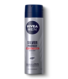 [NIVEA MEN] NIVEA MEN - Aerosol antitranspirante SILVER PROTECT ANTIBACTERIAL 48 HRS x 91 g / 150 mL