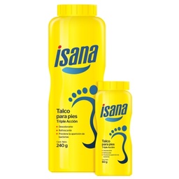 [OFERTA ISANA] OFERTA ISANA - Talcos para pies TRIPLE ACCION x 240 g + 60 g