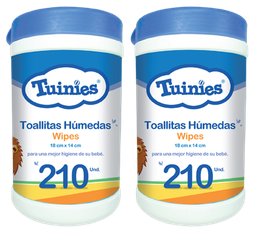 [OFERTA TUINIES] OFERTA TUINIES - 2 x 1 - Toallitas humedas WIPES x 210