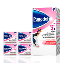 [PANADOL MASTI] PANADOL MASTICABLE - Tabletas masticables NINOS 2+ caja x 100 - 80 mg