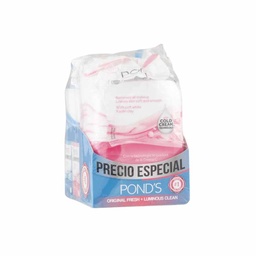 [PRECIO ESPECIAL PONDS] PRECIO ESPECIAL PONDS - Toallas desmaquillantes LUMINOUS CLEAN + Toallas desmaquillantes ORIGINAL FRESH x 28 facial